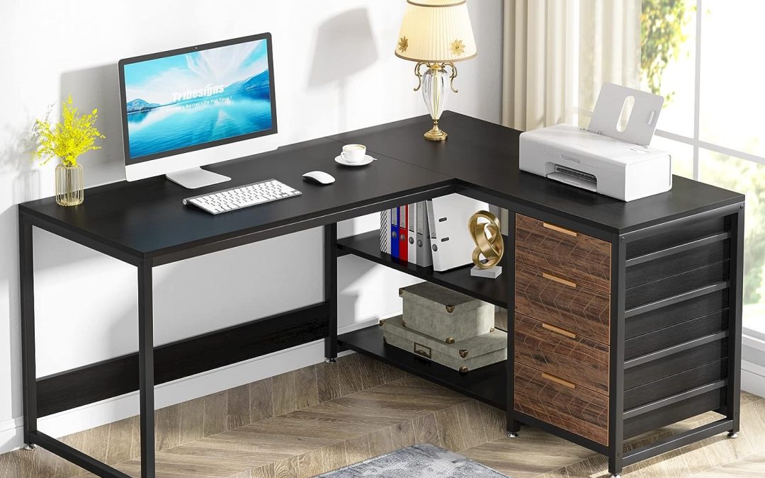 Tribesigns L Shaped Computer Desk with Storage Drawers Review